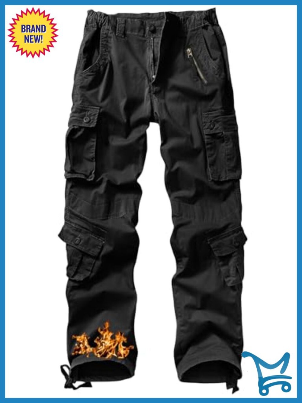 Women's Camo Fleece Lined Cargo Pants Stretch Warm Winter Pants